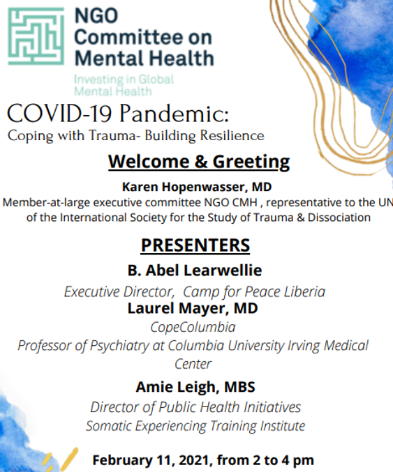 COVID-19 Pandemic Coping with Trauma- Building Resilience